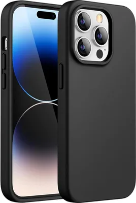 Produktbild von Silikonové pouzdro pro Apple iPhone 14 Pro Protective Cover Matt Black Backcover Pouzdro na mobilní telefon