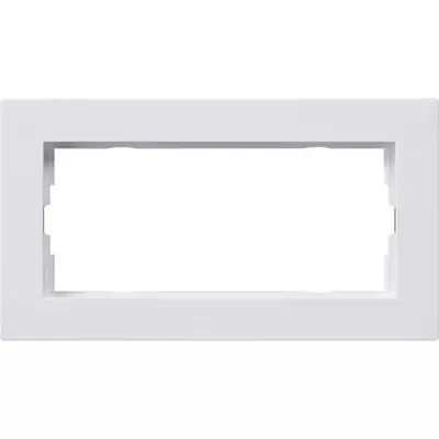 Produktbild von GIRA 1002295 Abdeckrahmen 2f o.M. flach E2 Reinweiß
