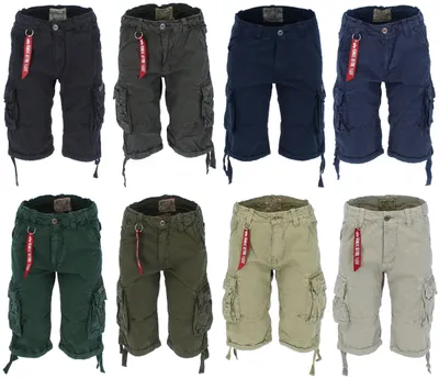 Produktbild von Alpha Industries Jet Short Herren Cargo-Shorts, Farbe:blau, Kurze Hosen:W30
