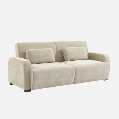 Produktbild von sweeek - 3-Sitzer Schlafsofa mit Stoffbezug - Beige