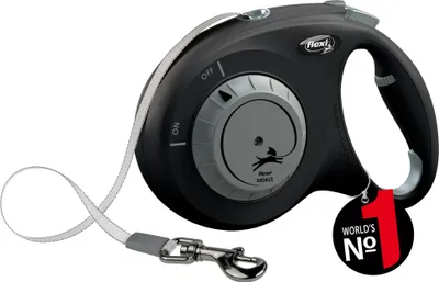 Produktbild von flexi® Select M Gurt 0-7 m schwarz Roll-Leine für Hunde bis 25 kg