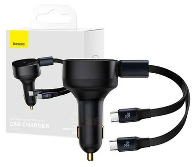 Obrázok produktu pre Nabíjačka do auta Baseus Enjoyment s káblom USB-C, 33 W (čierna) (C00035500111-00)