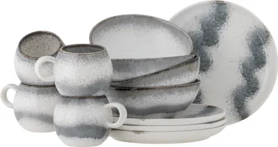 Produktbild von Paula Frühstück Set, Grau, Steingut