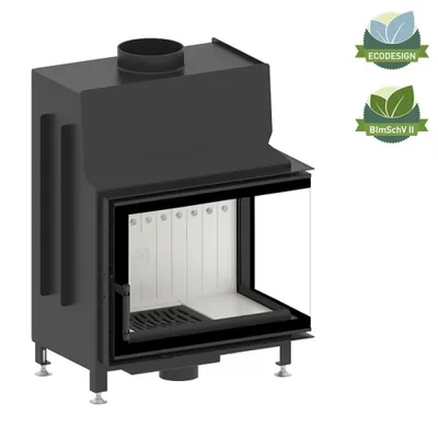 Produktbild von Kaminofen Hitze STMA 59×43.R 9 kW Kaminofeneinsatz Rechts Kaminofen Kamin Ofen