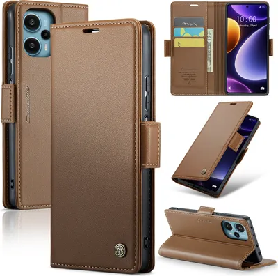 Produktbild von Xiaomi Poco F5 Hülle, Leder Brieftasche Kartenfach Schutzhülle mit Standfunktion für Xiaomi Poco F5 / Redmi Note12 Turbo 5G Braun