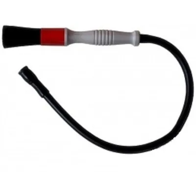 A cleaning brush with a flexible hose attached, shown against a white background.