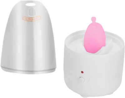 Zdjęcie produktu dla Parowy sterylizator kubeczka menstruacyjnego, biały, przenośny, 3 minuty, do kubeczka menstruacyjnego