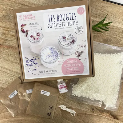 Image de Kit Bougies Fleuries - Graine Creative