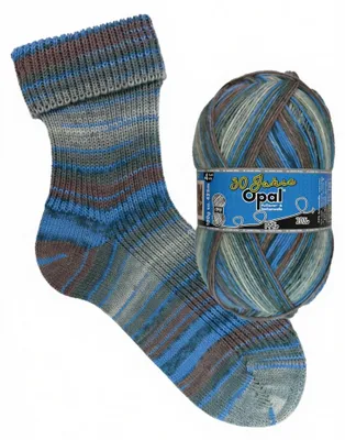 Produktbild von Opal 30 Jahre Opal Die Jubiläumskollektion 4-fach Pullover- und Sockenwolle 100 g Farbe 11741 - Die Verwandlung - aus Weiß wird Bunt, KI-generiertes Bild