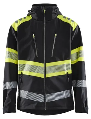 Produktbild von Blakläder® High Vis Softshell Jacke 4494 2513 in div. Farben, Farbe:schwarz/gelb, Größe:2XL