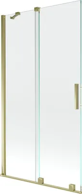 Zdjęcie produktu dla Mexen Velar parawan nawannowy 2-skrzydłowy rozsuwany 100 x 150 cm, transparent, złoty - 896-100-000-01-50