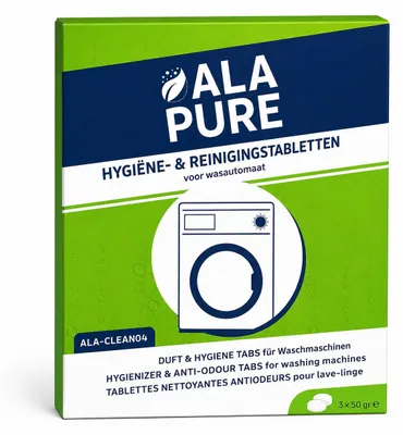 Produktbild von Alapure Reiniger und Geruchserfrischer geeignet für WPRO AFR301 / 484000001180 / 484000008427 / Powerfresh für Waschmaschinen / DAFR108, KI-generiertes Bild