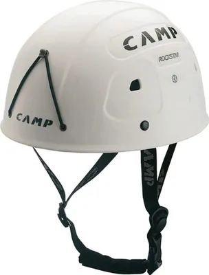 A white Camp USA Rock Star Helm is shown against a white background.