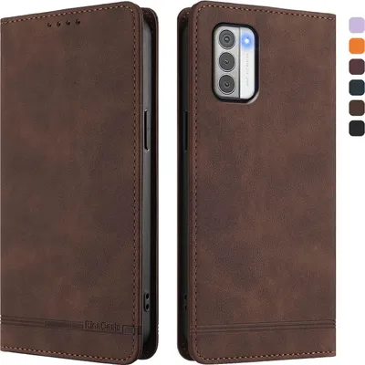 Produktbild von Hülle für Nokia G42 /Nokia G310, Retro Kunstleder Ständer Klapphülle mit Kartenfächer und Magnetische Braun