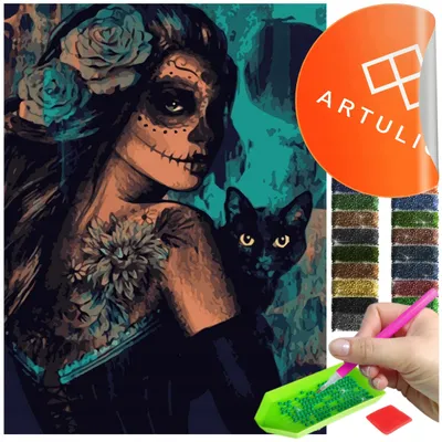Produktbild von ARTULIO Blumen Diamond Painting Mosaikbild 5D Kreativset