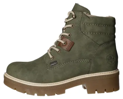 Produktbild von RIEKER Damen Kurzstiefel olivgrün Kunstleder - Größe: 39