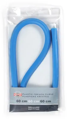 Produktbild von Kurvenlineal plastisch , blau - 60 cm lang