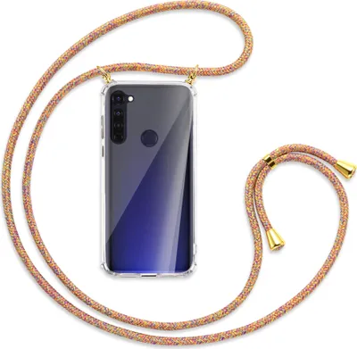 Produktbild von Handykette Backcover-Schutzhülle mit Band (Metall goldfarben) für Motorola Moto G Pro, G Stylus - Rainbow