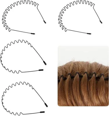 Produktbild von Famanu Haarbanden Antirutsch mit Clips - Uni in Schwarz