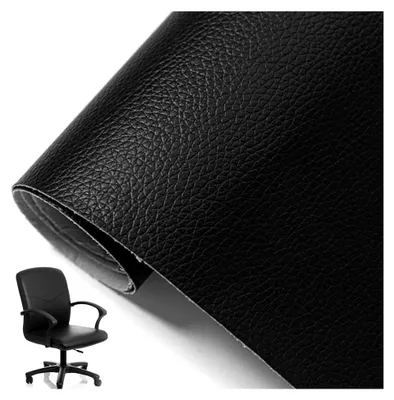 Produktbild von Kunstleder Meterware 200 x 140 cm, Wasserdicht Schwarz, Texturiert