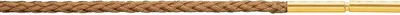 Produktbild von 55100126G38, 55100126G40, 55100126G42, 55100126G45, 55100126G50, 55100126G60, 55100126G70, 55100126G80, 55100126G90 Kordel geflochten aus Microfaser braun vergoldet XEN