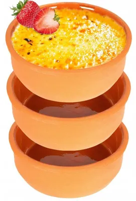 Produktbild von Excellent Houseware Keramik Auflaufförmchen für Desserts 12 cm 3er-Set