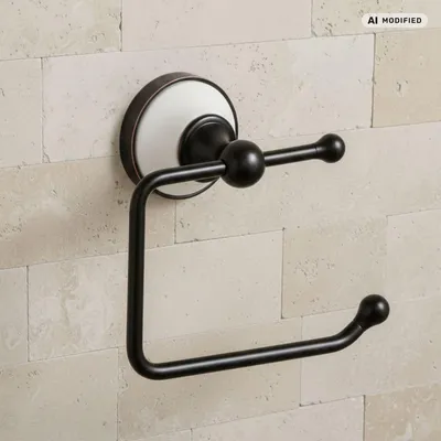 Zdjęcie produktu dla PaulGurkes Retro WC-Papierhalter czarny