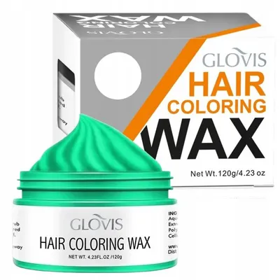 Zdjęcie produktu dla GLOVIS Hair Coloring Wax Green Zielony Wosk Koloryzujący Włosy 120g Impreza Bal Przebierańców