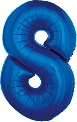Zdjęcie produktu dla Balon foliowy "Cyfra 8", niebieska, 92 cm FG-C85N8