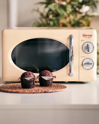 Imagen del producto de Horno de microondas - Magnetrón - Combinado de microondas y grill - Horno con grill - Horno de cocina - Diseño vintage - Capacidad de 20 litros