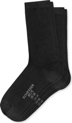Produktbild von Schiesser Damen 2 Pack Damensocken Gr. 35/38 schwarz
