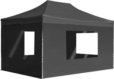Image de Tente de réception pliable à parois Aluminium 4,5x3m Anthracite