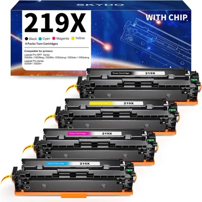 Zdjęcie produktu dla Toner Skydo 219X z chipem, kompatybilny z H P 219A 219X, kompatybilny z drukarkami H P LaserJet Pro 3202dn, 3202dw oraz urządzeniami wielofunkcyjnymi H P Color LaserJet Pro MFP 3302fdn, 3302fdng, 3302fdw