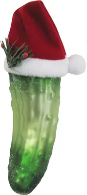 Produktbild von Krebs Glas Lauscha - Christbaumschmuck Weihnachtsgurke Groß - Größe ca. 14cm
