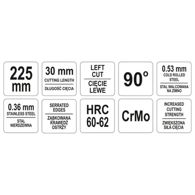 Imagen del producto de Yato YT-1913, 225 mm, 1 unidad