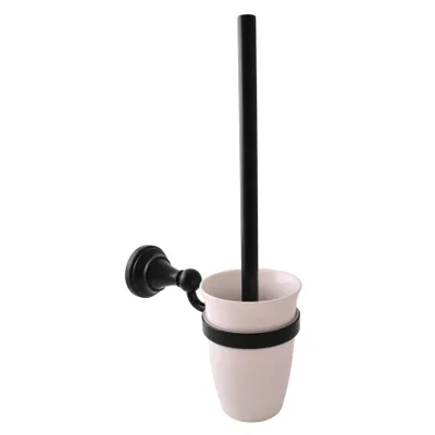 Image de Brosse de toilette rétro MORAVA en laiton noir 6,5x 36,8 cm-#ffffff-Blanc-6.5 --