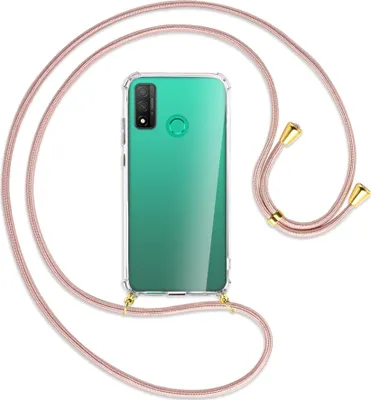 Produktbild von Handykette Backcover-Schutzhülle mit Band (Metall goldfarben) für Huawei P Smart 2020 - roségold