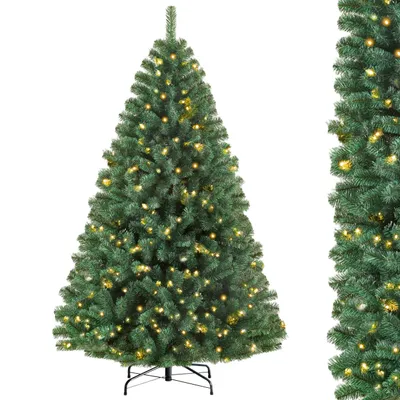 Produktbild von Künstlicher Weihnachtsbaum LED 180/210/235 cm-1489 Spitzen, 420 Warmweiße LED, 100% PVC Zweige, Metallfuß, Dicht & Realistisch,Tannenbaum, Christbaum