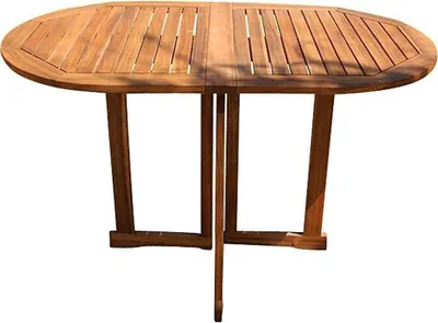Produktbild von Gartentisch Pablo, Akazienholz massiv & geölt, Abgerundeter Klapptisch 120x70 cm, Holztisch für Balkon, Terrasse, Wintergarten oder Garten, pflegeleichtes Unikat