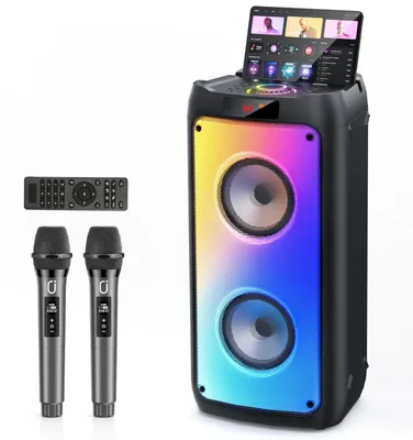 Obrázok produktu pre Bluetooth reproduktor, karaoke zariadenie, systém s dvoma mikrofónmi, T10