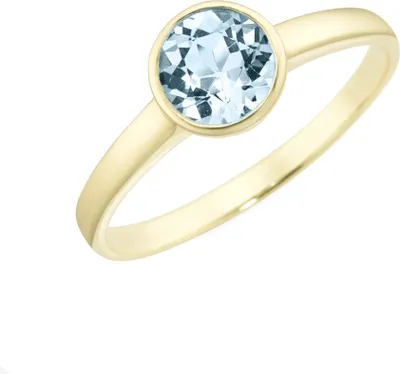 Produktbild von Ring Luigi Merano mit Blautopas, Gold 375 Hellblau 60