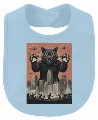 Productafbeelding van Catzilla Kaiju Katze: Vernietigt de stad. Retro, vintage, Japan. Meowzilla. Baby, lichtblauw, one size