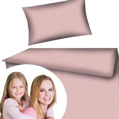 Produktbild von Designpremium Kinderbettwäsche Baumwolle Pünktchen Altrosa 90x120 cm