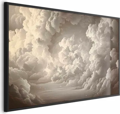 Produktbild von Posterpapier Poster - Whisper of Illuminated Clouds: Soft Light Play in the Sky Theater 60x40 cm Muster b-H-10058-ao-a