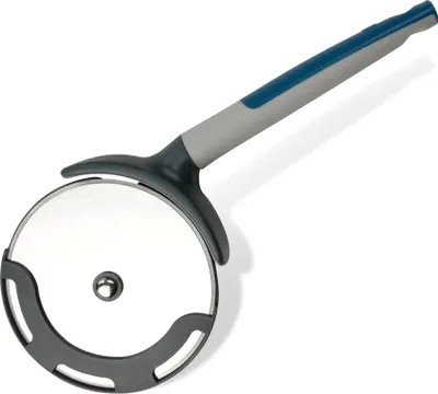 Image de Coupe-pizza XXL en acier inoxydable avec protection des doigts pour couper et partager la pizza de manière précise et tranchante