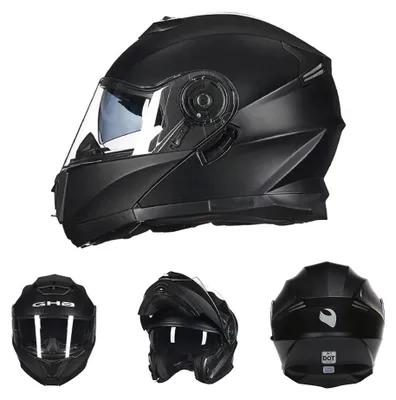 Immagine prodotto di Casco per moto,  DOT, design modulare, colore nero, taglia L