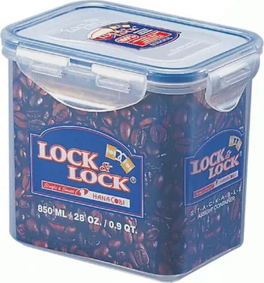 Obrázek produktu pro Lock & Lock HPL808, Krabice, Obdélníkový, 0,85 l, Modrá, Průhledná, Polypropylen (PP), 135 mm