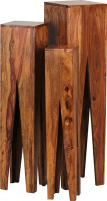 Produktbild von Wohnling Sheesham Massivholz Beistelltische 3er Set ; WL1.564