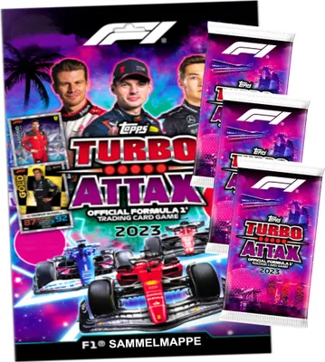 Produktbild von Topps Turbo Attax Karten Formula 1 - 2023 - 1 Mappe + 3 Booster Sammelkarten