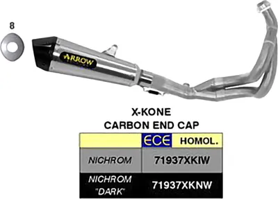 Immagine prodotto di Marmitta completa ARROW x-kone per Kawasaki Z 650